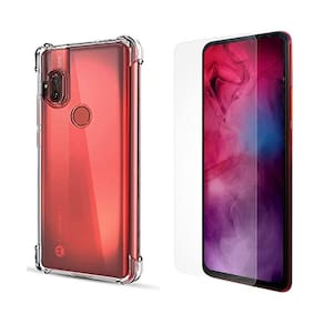 Capinha Silicone Antichoque e Película Vidro Moto One Hyper