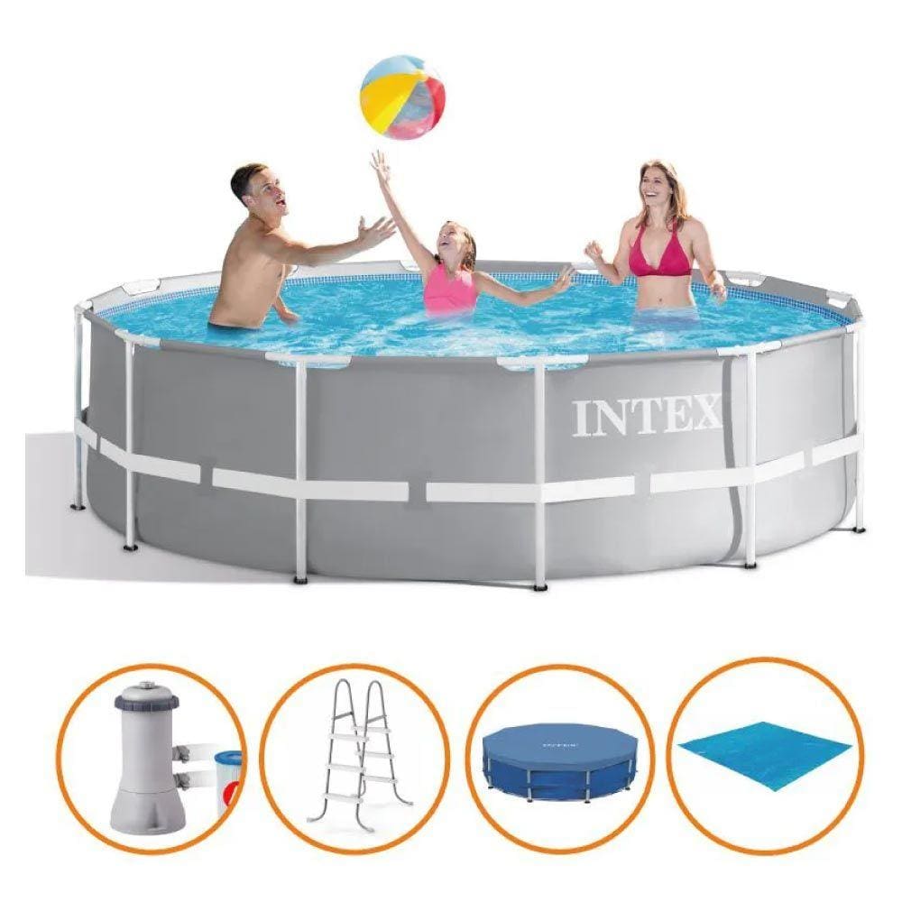 Piscina Estrutural Prism 8.592 Litros Bomba Escada Capa e Forro Filtro 110v