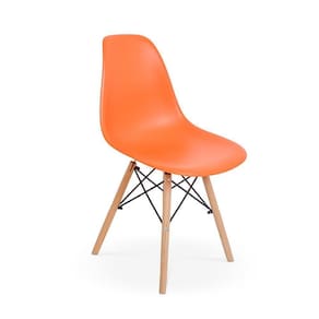 Cadeira Charles Eames Eiffel Dkr Wood - Design - Laranja