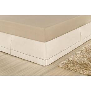 Saia Para Cama Box Casal Queen Algodão Palha