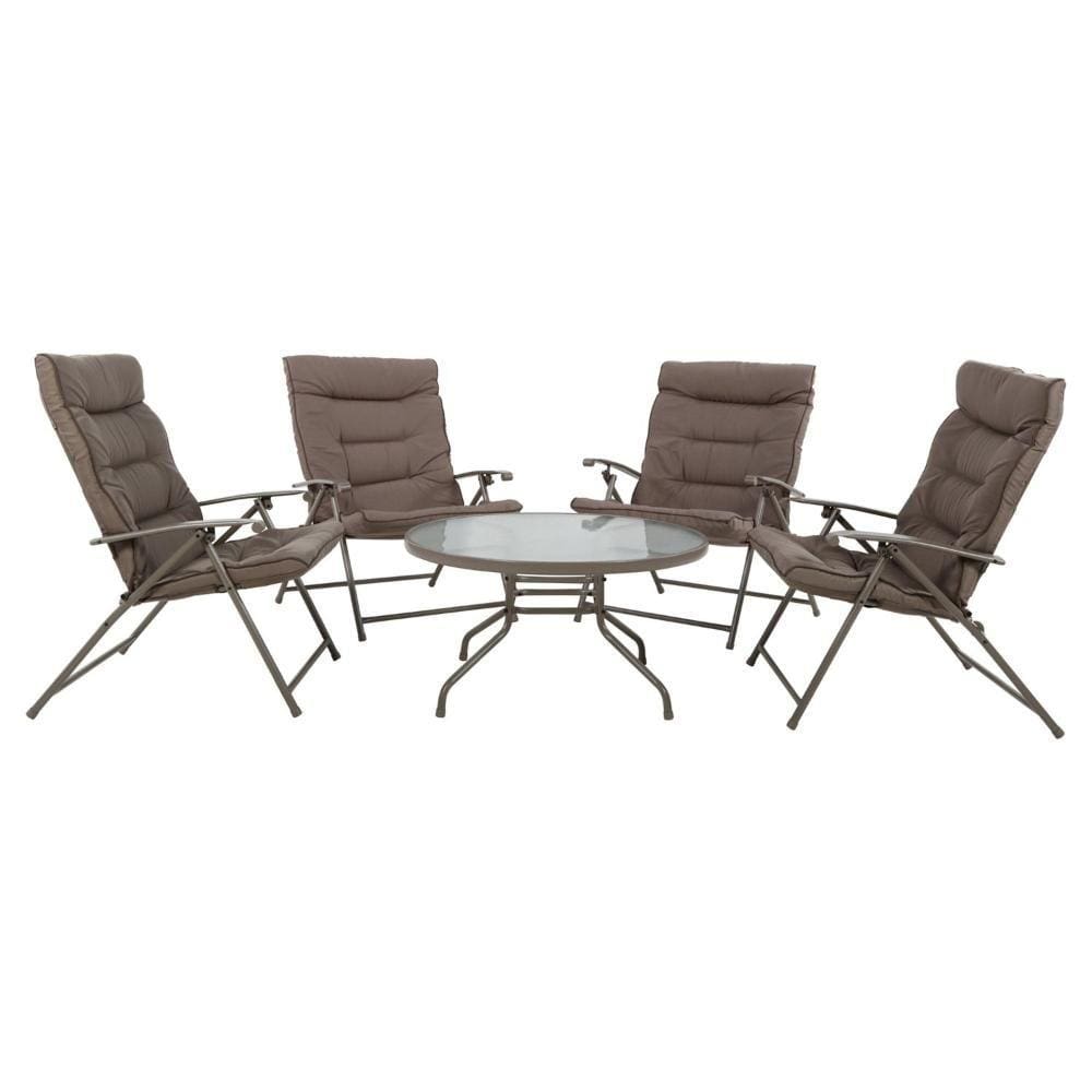Conjunto Dobrável São Paulo 5 Peças Taupe Just Home Collection