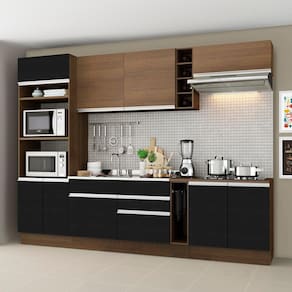 Cozinha Completa Madesa Vicenza com Armário e Balcão (Sem Tampo e Pia)