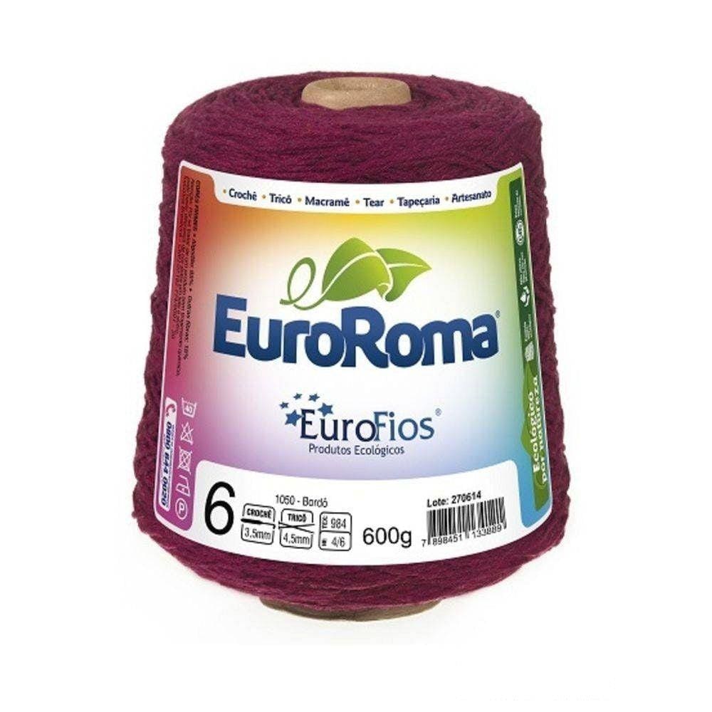 Barbante EuroRoma Colorido N 6  - Cor: 1050 Bordo