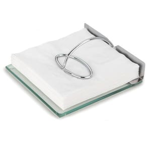 Porta guardanapos vidro Slim Forma Inox