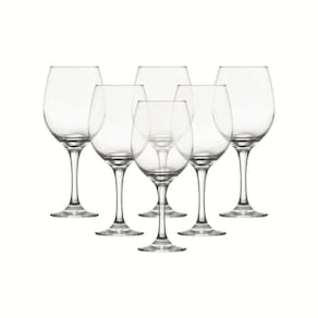 Conjunto De Taças De Vidro Para Vinho 600 Ml 6 Peças