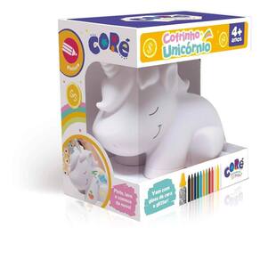 Cofrinho Toyster Unicórnio Com Adesivos E Giz De Cera