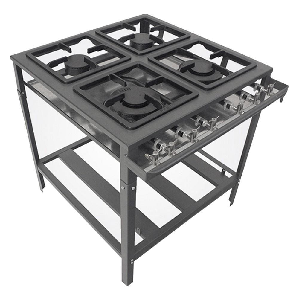 Fogão 4 Bocas Metal Brey Baixa Pressão Cinza - Fe-604-2d