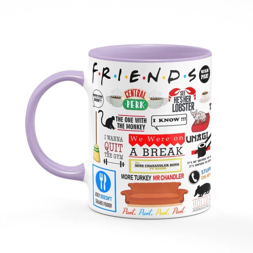 Caneca Friends Icons Moments - B-lilás