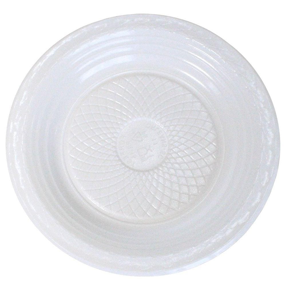Prato Descartável Branco 18cm - 10 Unidades
