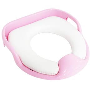 Assento Sanitário Redutor Infantil Almofadado Acolchoado com Alça Portátil Rosa Brinqway BW-073RS