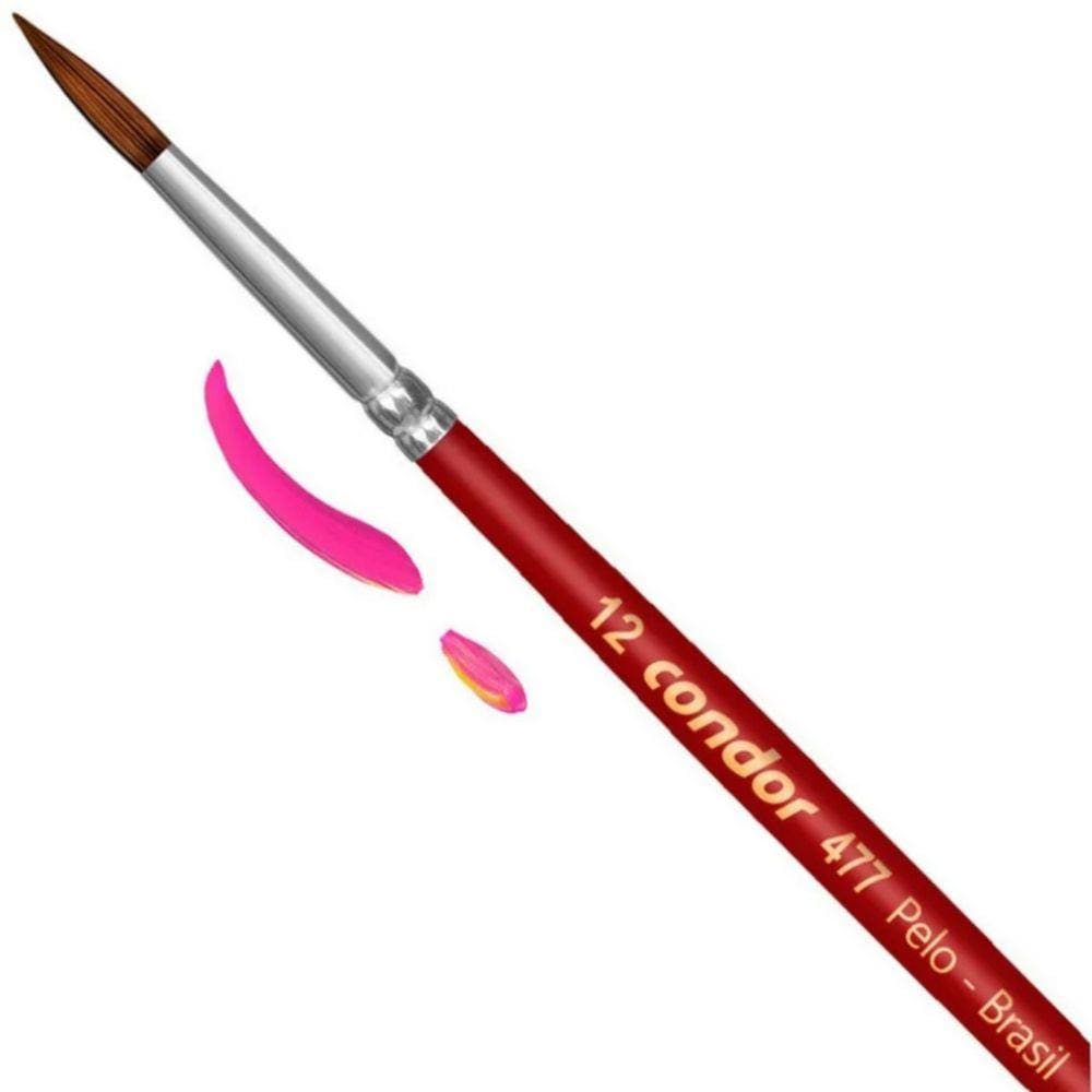 Pincel Artístico Red Orelha Boi Cabo Longo 477-12 Condor - Única