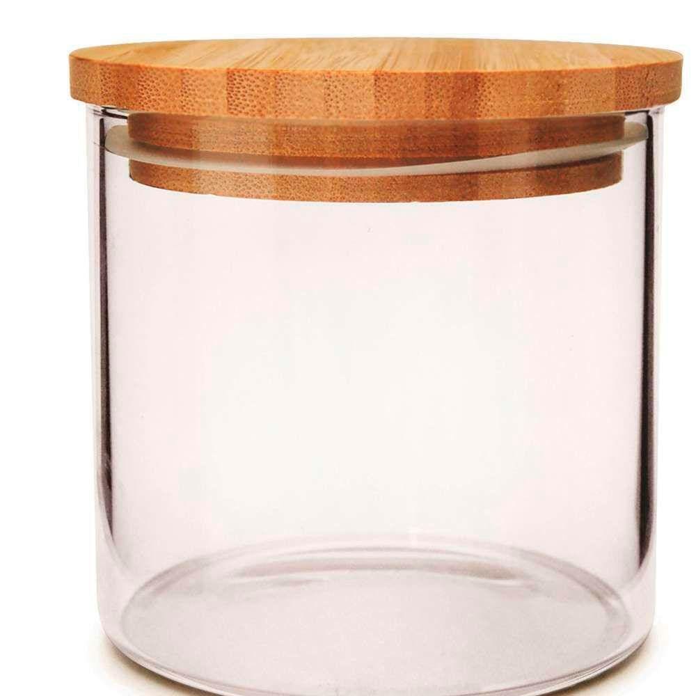 Pote Hermético de Vidro com tampa Bambu 450 ml - Yoi