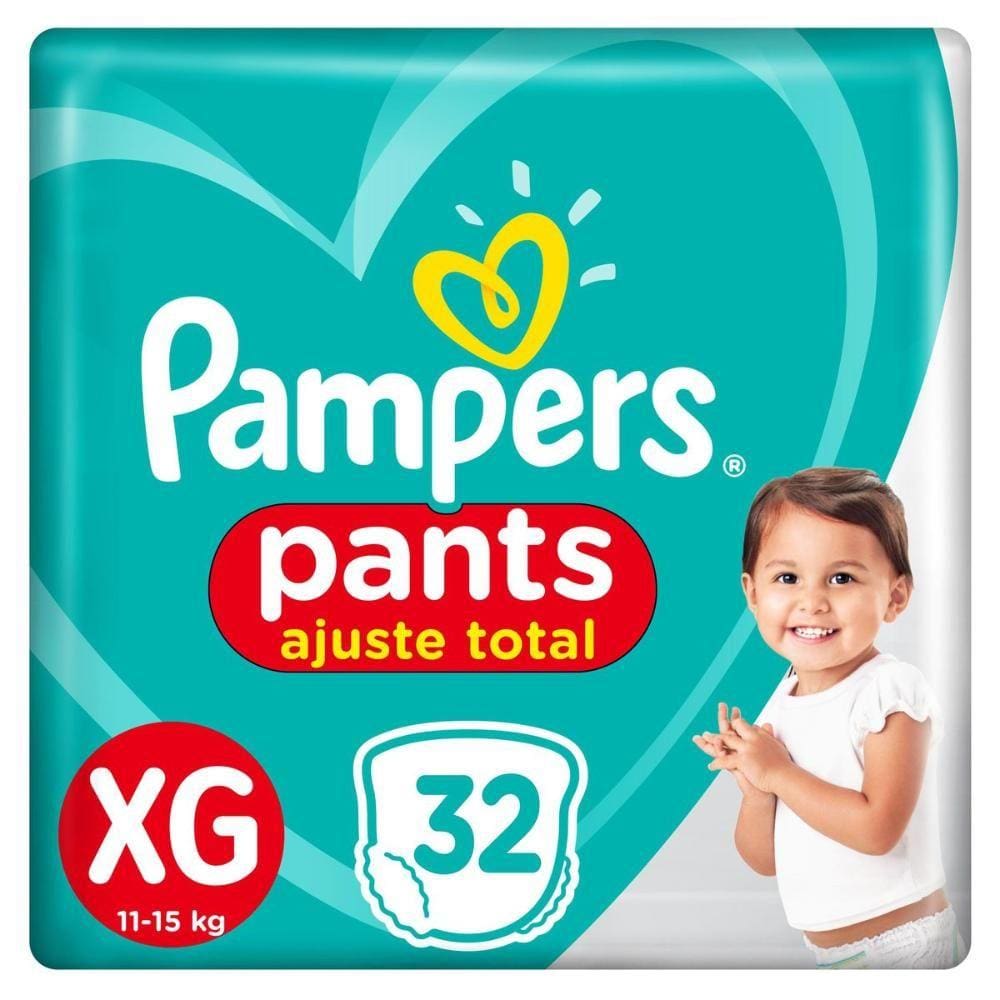 Fralda Pants Ajuste Total Mega Tamanho Xg Pampers 32 Unidades | Casas Bahia