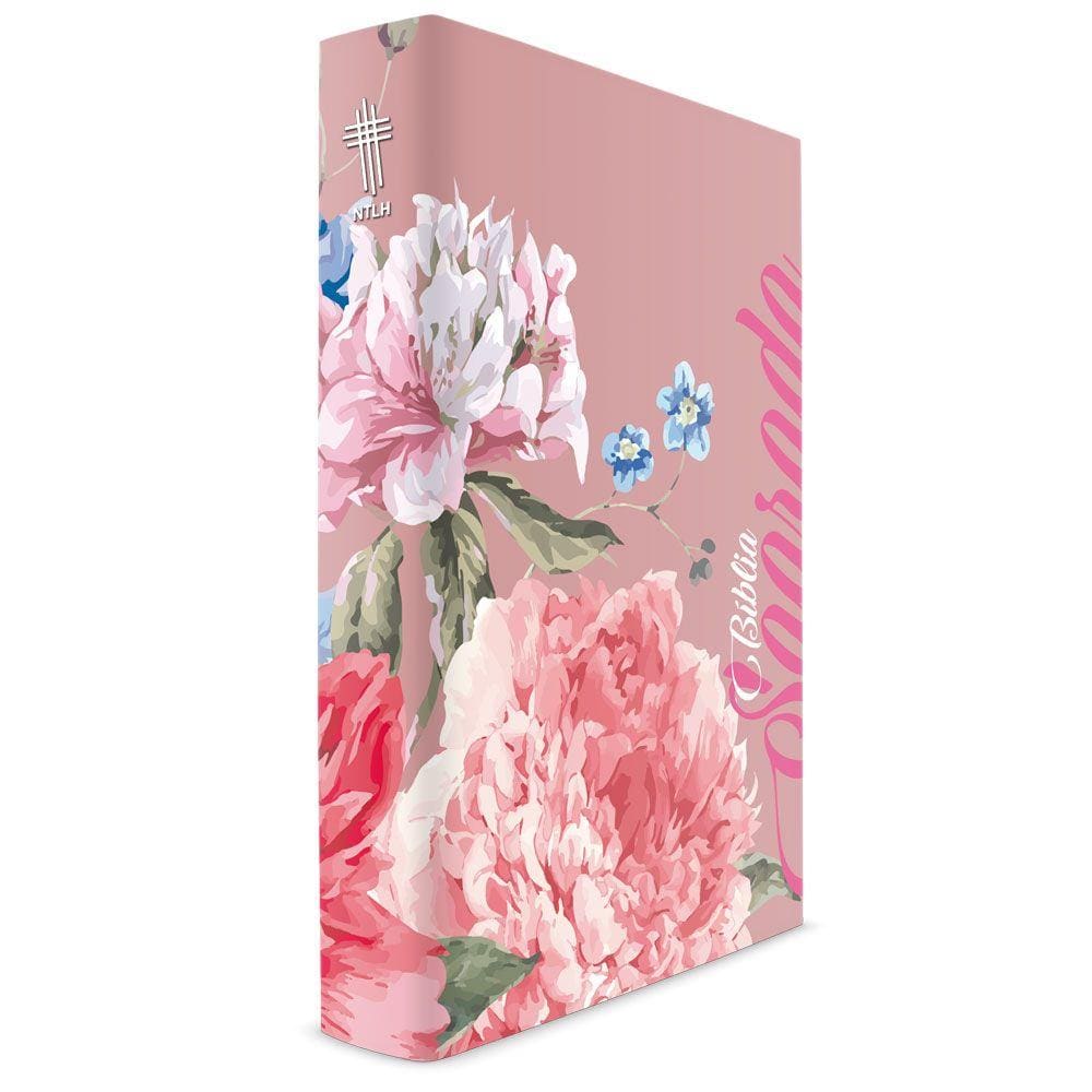 Bíblia Rosa Florida - Capa Dura - NTLH