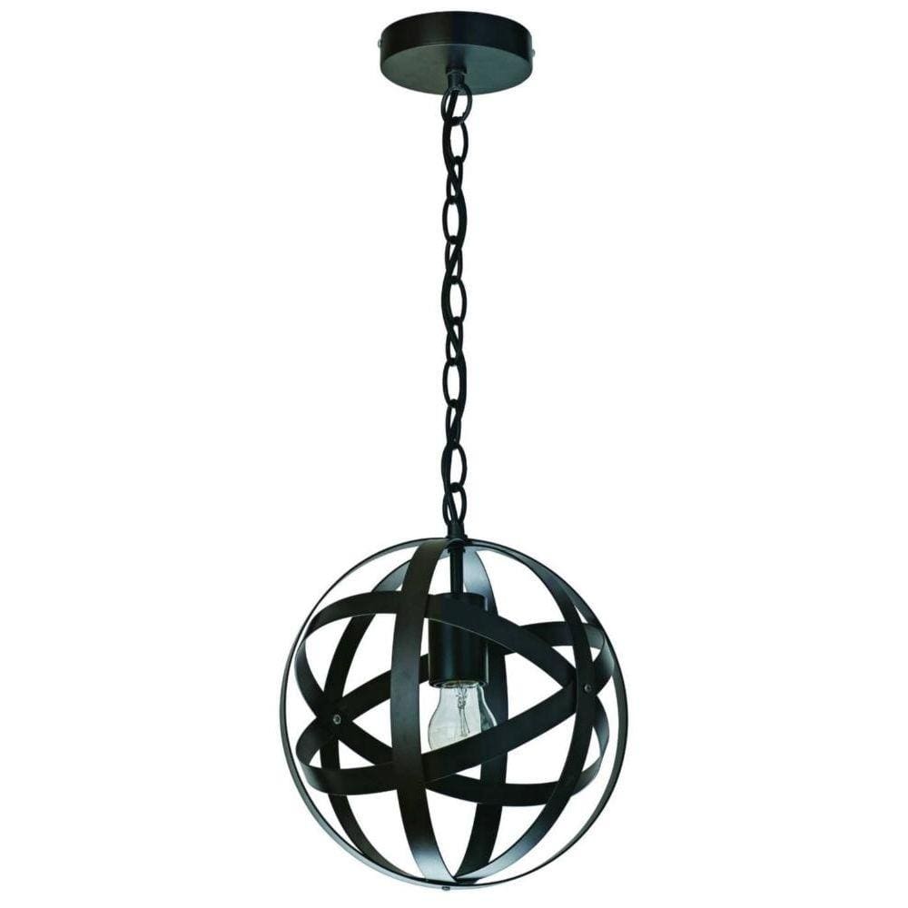 Pendente Luminária de Teto Serpa 1 Lâmpada E27 Preto Just Home Collection