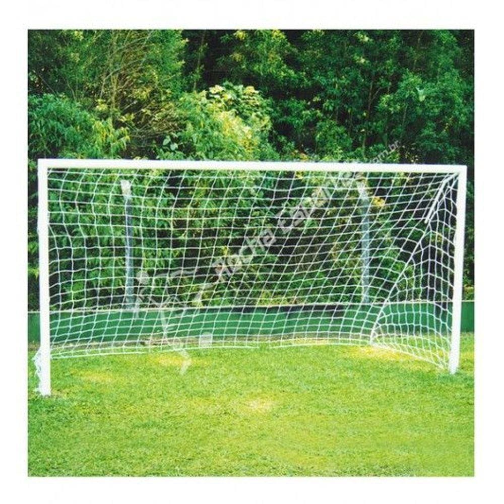 Par de Rede de Futebol Society 5 Metros na cor BRANCA Fio 2 - Master Rede
