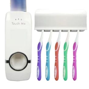 Dispenser Automático Pasta De Dente Com Suporte P/ Escovas