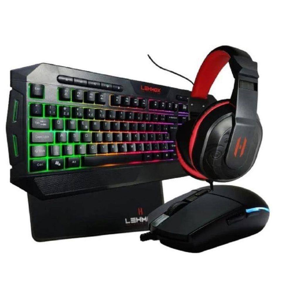 Kit Gamer Teclado Mouse Headset Mouse Pad - OEX Game Combo Argos