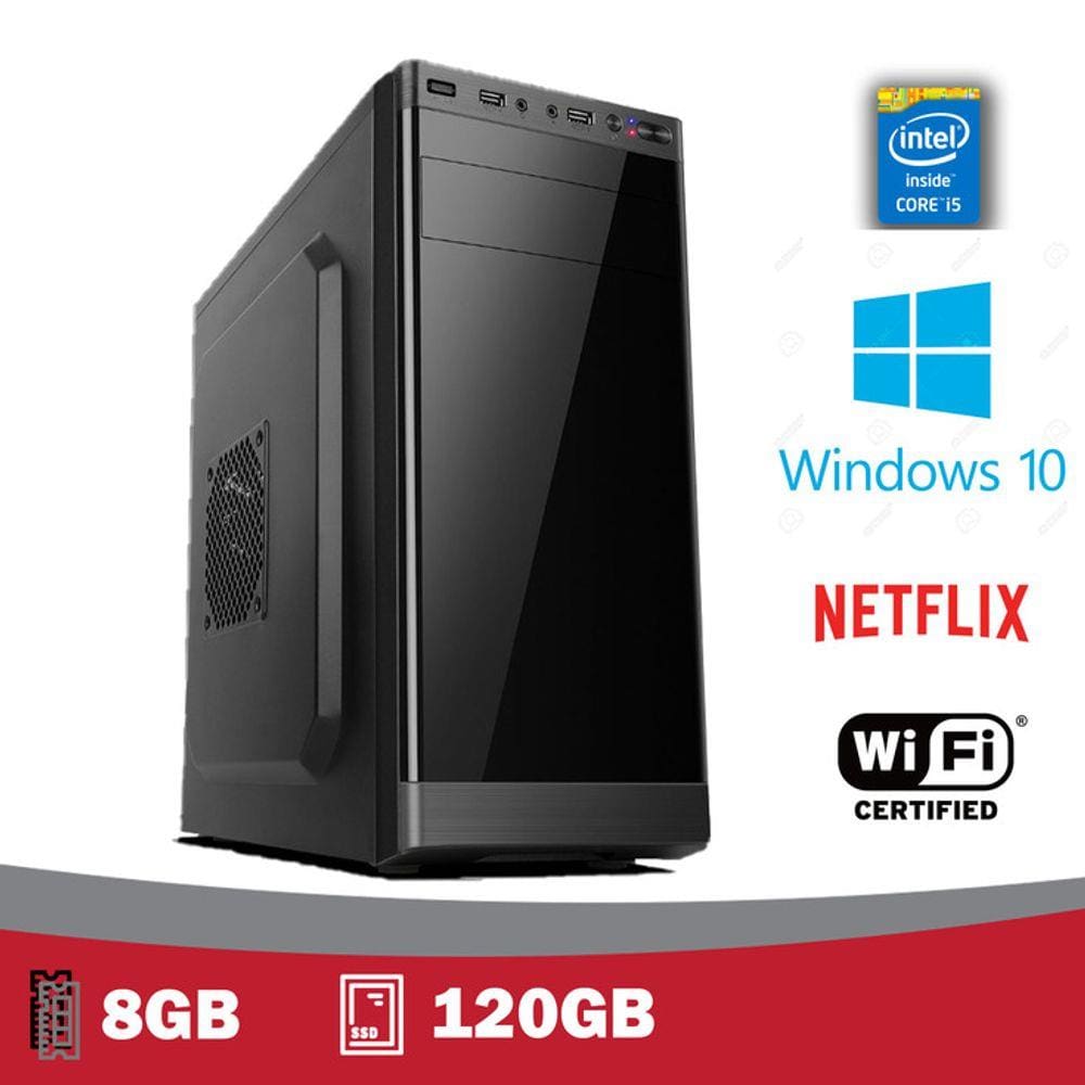Desktop 5TechPC I5 8GB SSD120GB WIFI WINDOWS 10 PRO