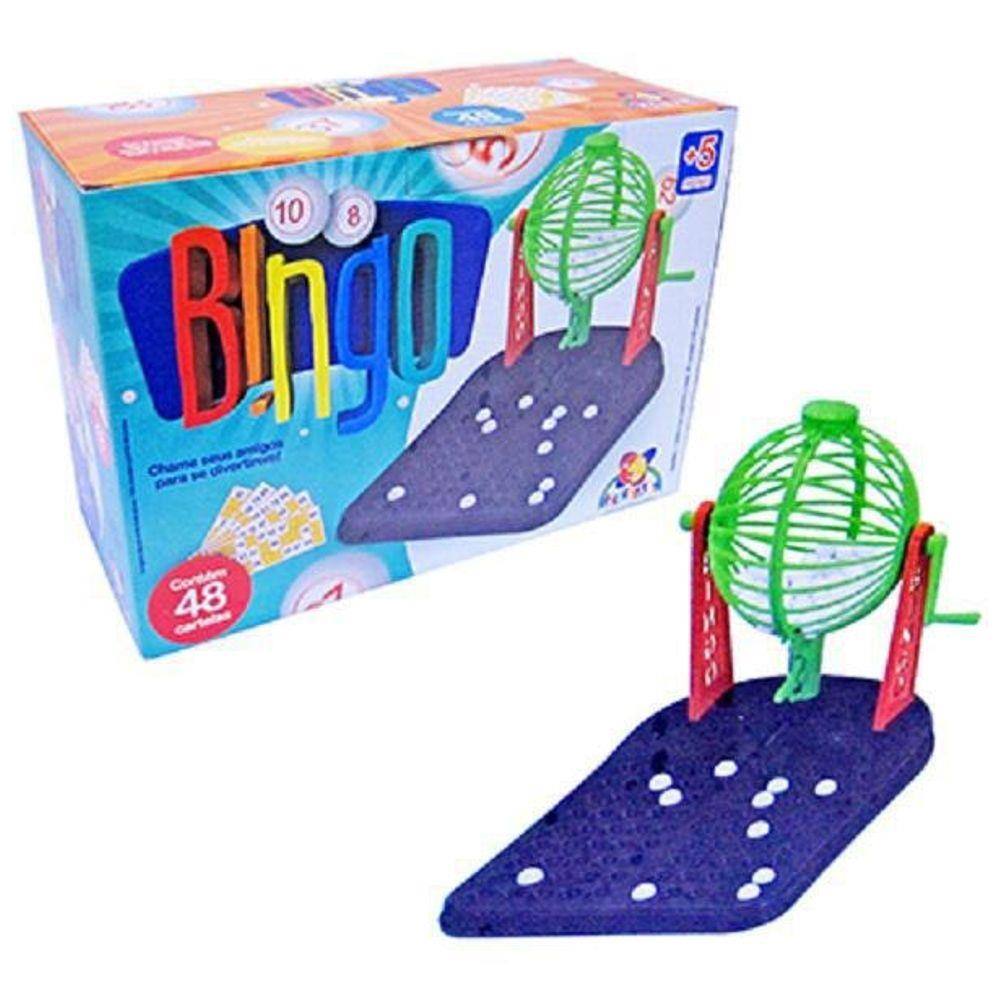 JOGO BINGO 48 CARTELAS 90 BOLINHAS GLOBO GIRATÓRIO BRINQUEDO