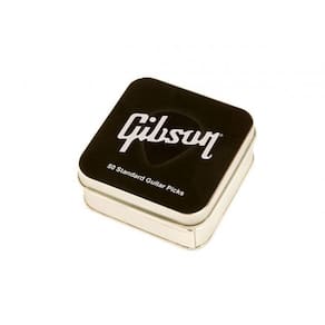 Kit Palhetas Gibson Standard Finas 50 Unidades Com Estojo