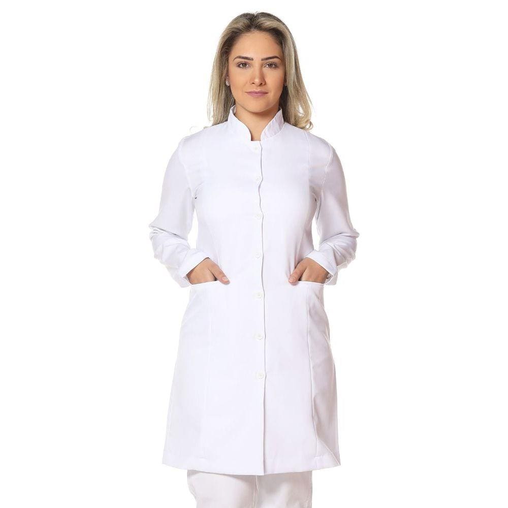 Jaleco Feminino Manga Longa corporat Gola Padre