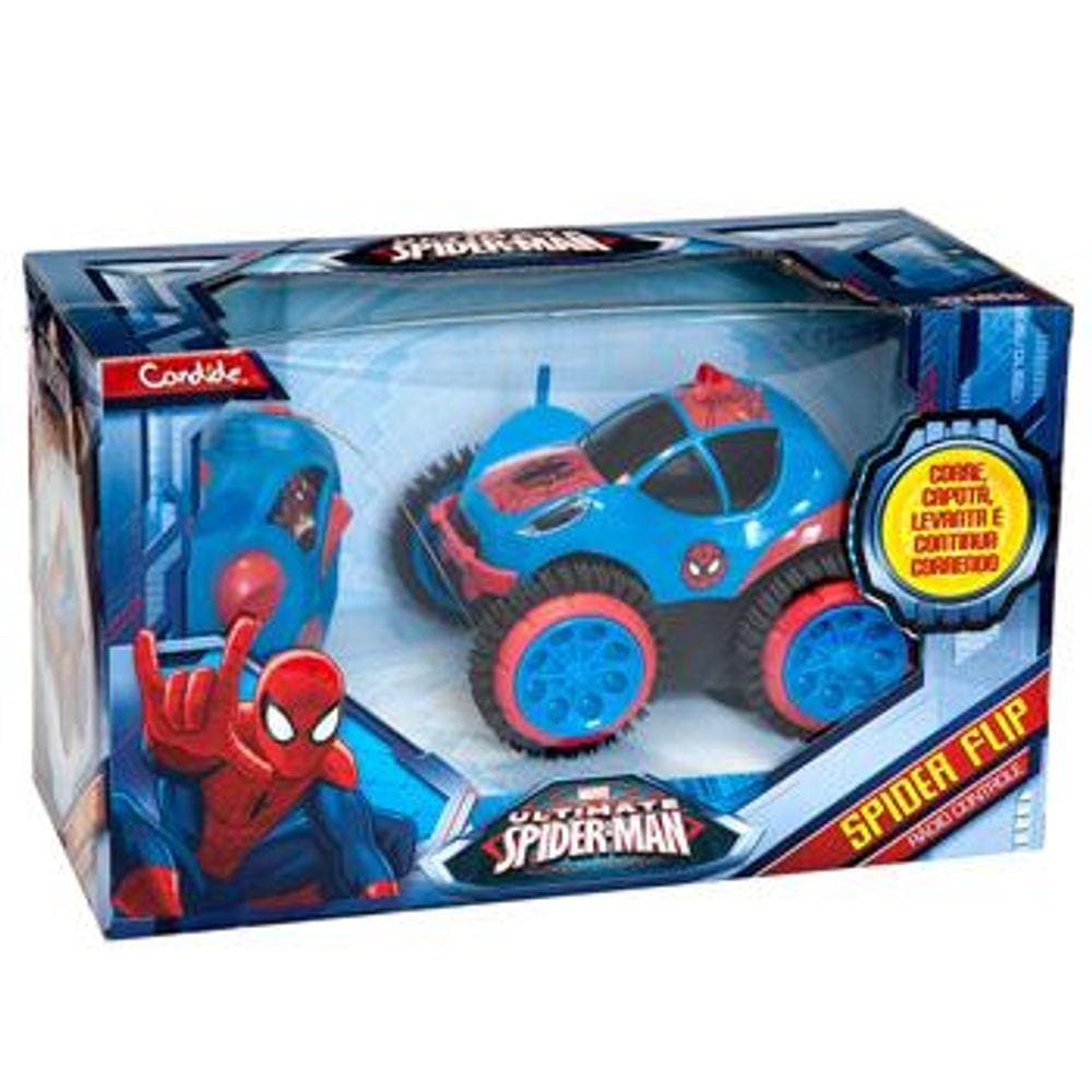 Carrinho de Controle Remoto - Spiderman - High Speed - Preto - Candide