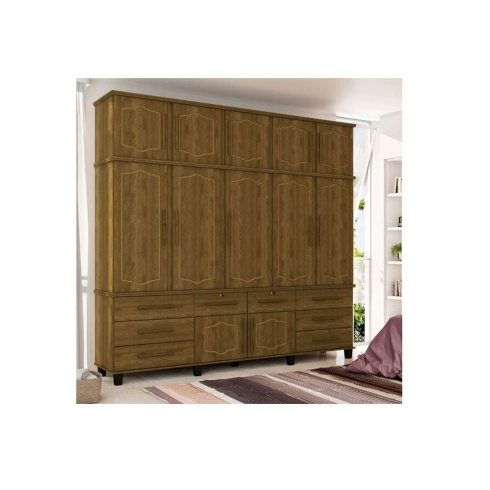 Guarda Roupa Triplex Diamante Imbuia - Fabri Móveis