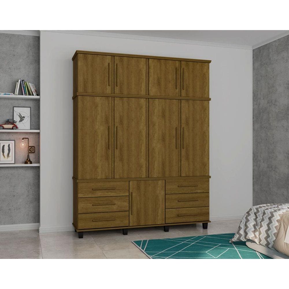 Guarda Roupa Triplex Prisma 4 Portas Imbuia – Fabri Móveis