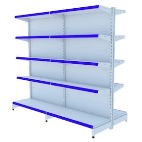 Gondola Centro 170 Amapa Flex Kit 2 Metros Branco PE Azul