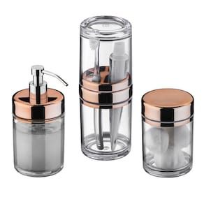 Conjunto Para Banheiro Acquaset 3 Peças Cobre Forma