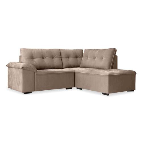 Ver imagem 2 de Sofá de Canto Retrátil Tóquio 5 Lugares em Veludo