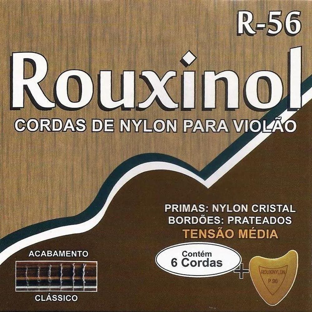Encordoamento Violão Nylon Rouxinol  Media R-56 Sem Bolinha