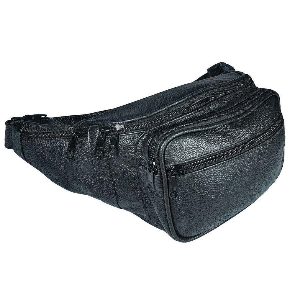 Pochete Masculina De Couro Grande Espaçosa