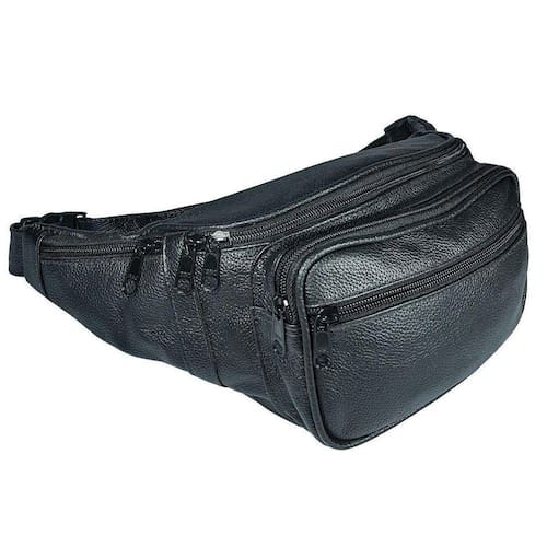 imagem-Pochete Masculina De Couro Grande Espaçosa