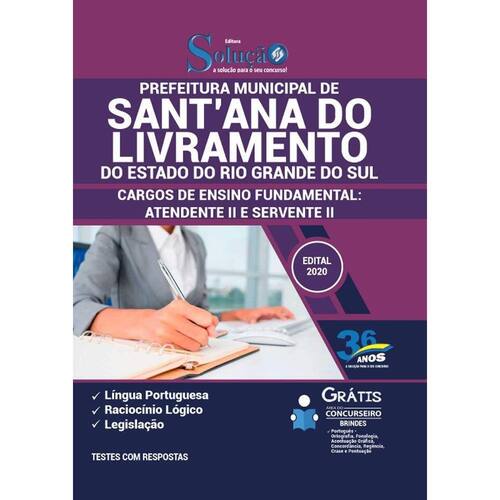 Apostila Santana Do Livramento Rs Atendente 2 E Servente2 Casas Bahia