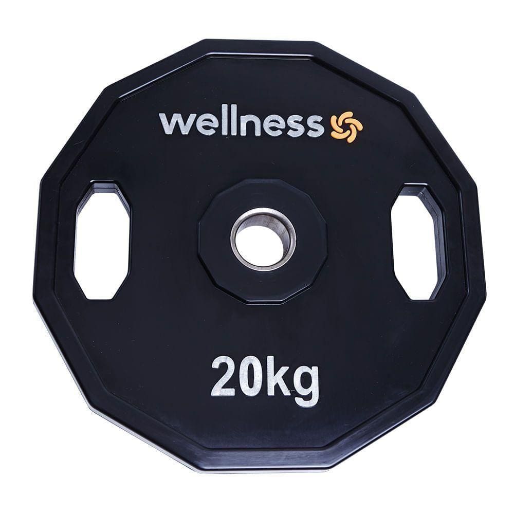 Anilha Poliuretano Furação Olímpica 12 Faces 20kg Wellness