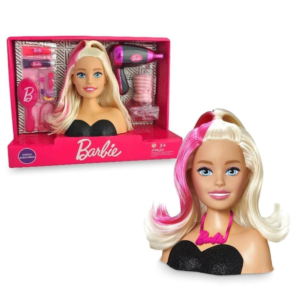 Busto Barbie Styling Faces Maquiagem E Penteado Pupee - Branco