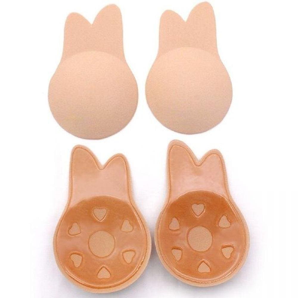 Sutiã Adesivo Levanta Seio Invisible Push Up Silicone Nude orelha de coelho  no Shoptime