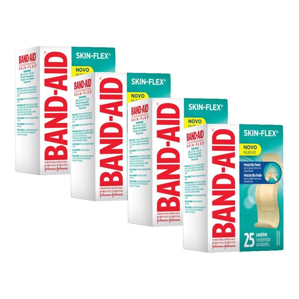 Kit 100 Curativos Band-Aid Flex