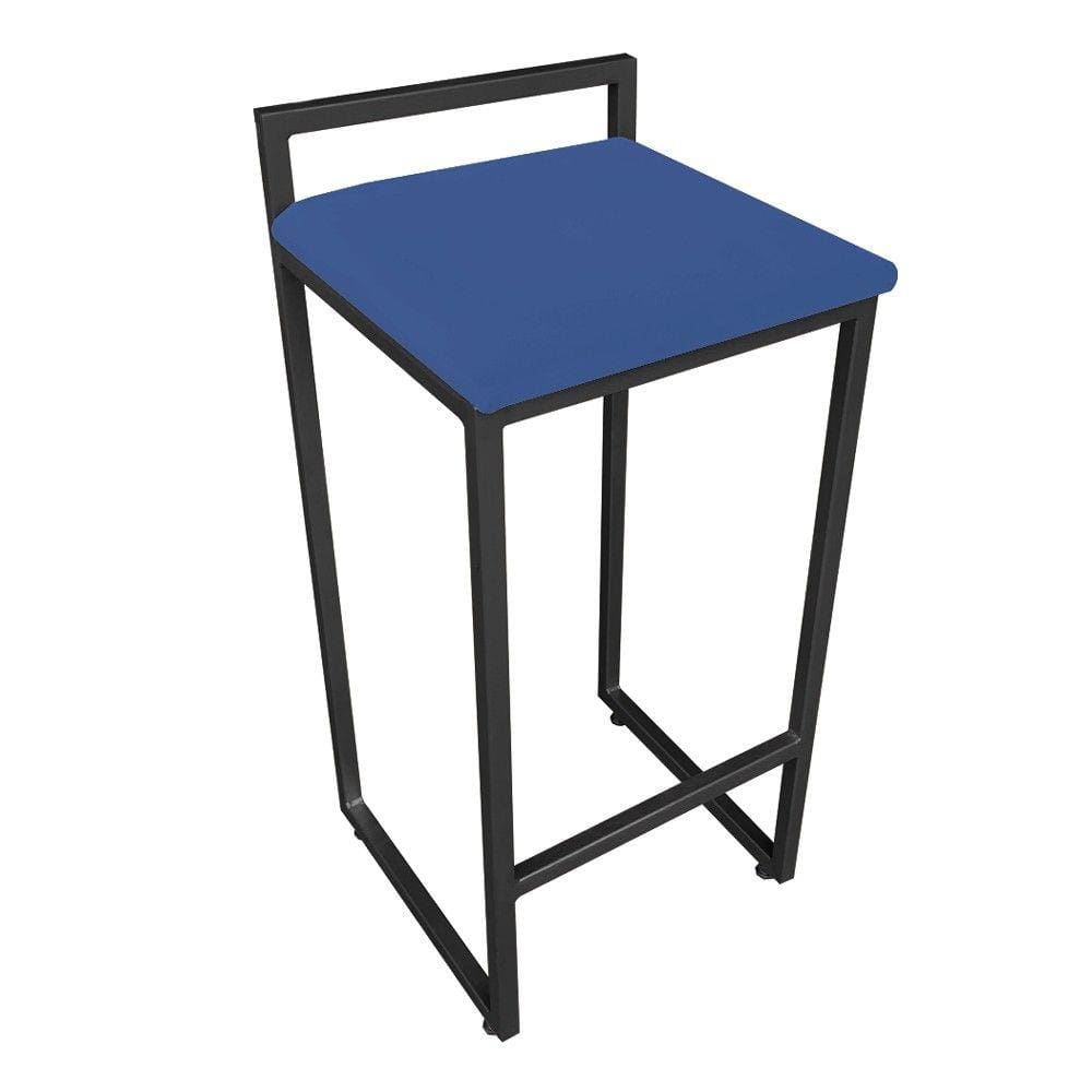 Banqueta Alta Lavínia Suede Base Preto D`Rossi