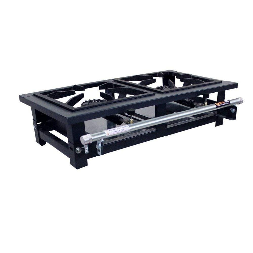 Fogão 2 Bocas Metalfour Industrial P5 Alta Pressão Mesa Preto