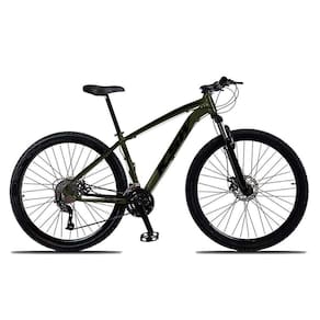 Bicicleta Aro 29 KSW XLT 21v Freio a Disco Verde Pérola com Preto 21