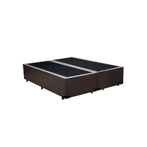Base Box Casal Bipartido Belos Sonhos Sintético Marrom 40x138x188