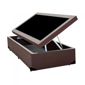Base Box Baú Solteiro Belos Sonhos Sintético Marrom 41x78x188