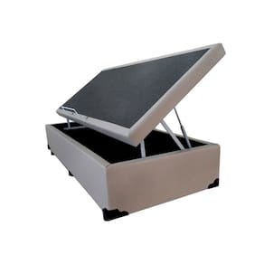 Base Box Baú Solteiro Belos Sonhos Sintético Bege 41x78x188