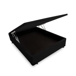 Base Box Baú Viúva Belos Sonhos Suede Preto 49x128x188