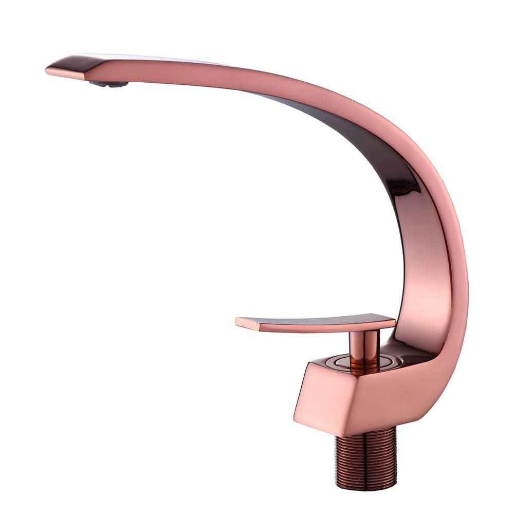 Torneira Curva para Banheiro com Misturador Monocomando Prizi Rose - KE-7131