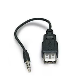 Cabo Adaptador P2 X Usb Femea Automotivo Mp3 Auxiliar 15Cm