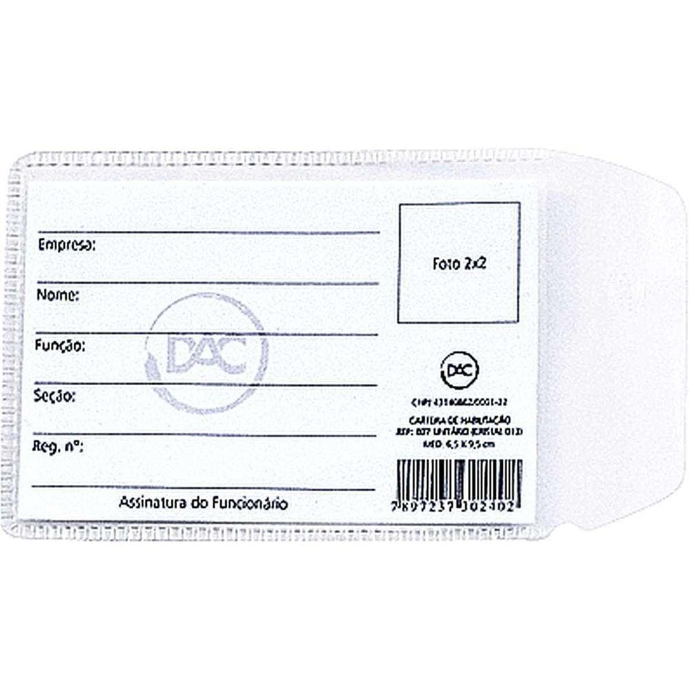 Porta Documento Para Rg Com Aba 7X10,5Cm.